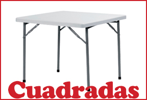 mesas plegables cuadradas
