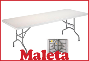 mesa plegable tipo maleta